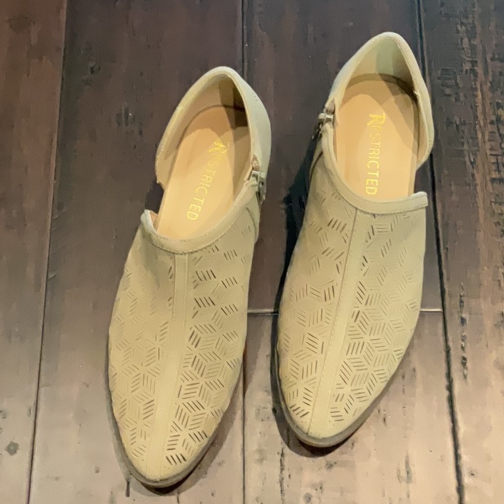 Restricted Tan Slip-On Loafers with Suede Finish - Size 7